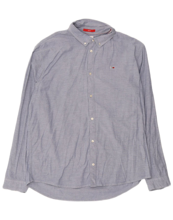 Ανδρικό πουκάμισο Tommy Hilfiger Slim Fit 2XL Μπλε βαμβακερό