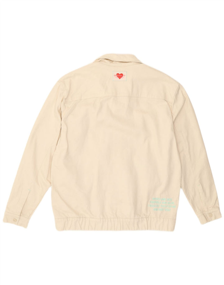 Ανδρικό μπουφάν Adidas Bomber UK 36 Small Off White Βαμβακερό