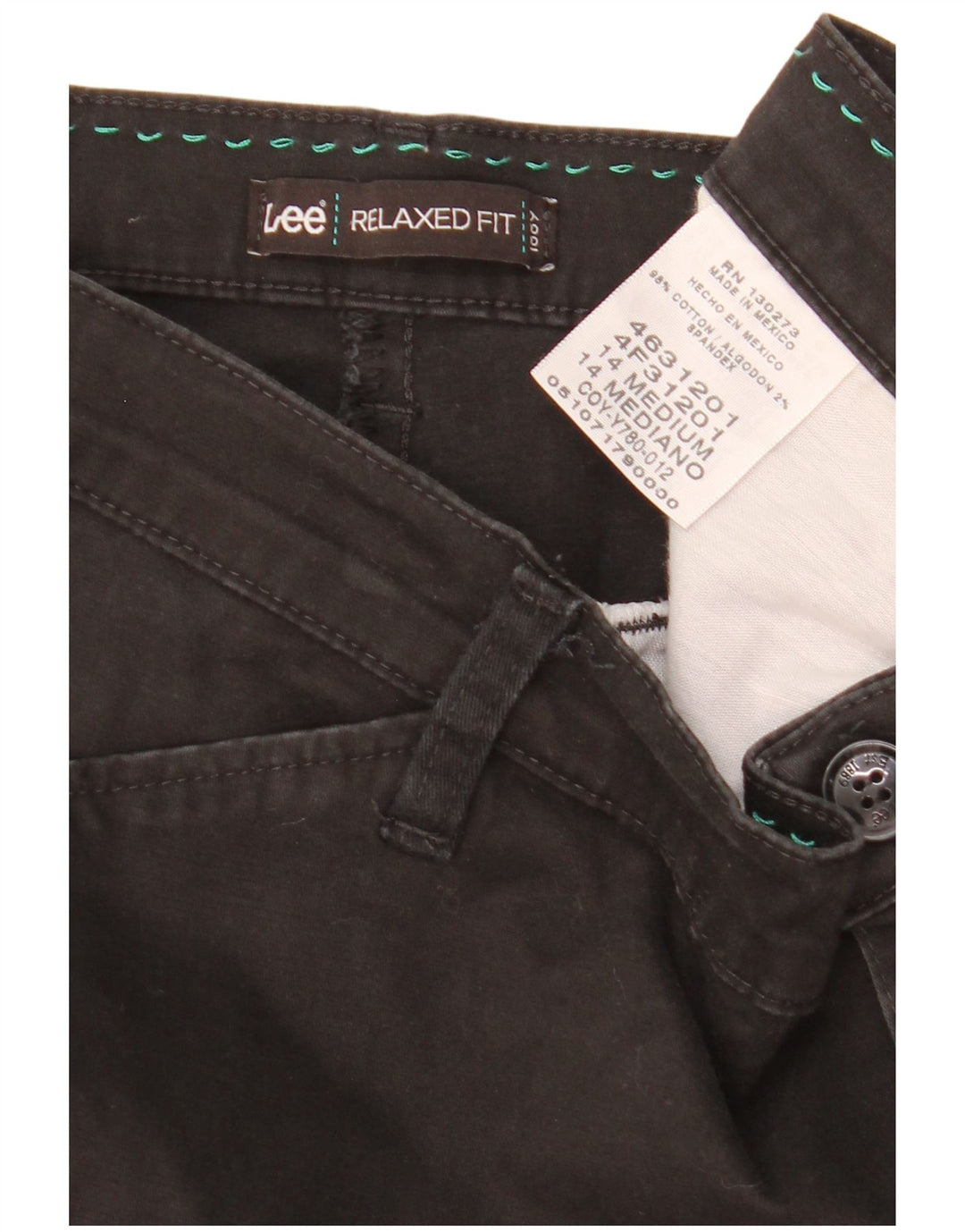 Lee Womens US14 W36 L31 Μαύρο βαμβακερό