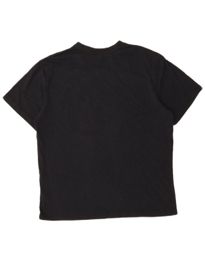 Ανδρικό γραφικό T-Shirt Reebok Top μεγάλο μαύρο βαμβακερό
