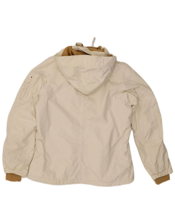 The North Face γυναικείο μπουφάν με κουκούλα αντιανεμικό UK 16 μεγάλο λευκό νάιλον