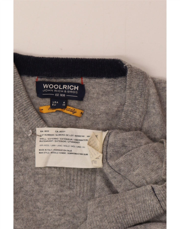 Ανδρικό πουλόβερ Woolrich Crew Neck Jumper Μικρό Γκρι Μαλλί