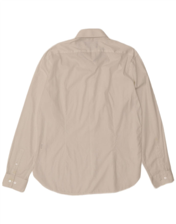 DKNY Ανδρικό πουκάμισο Slim Fit Size 16 1/2 Large White Βαμβακερό