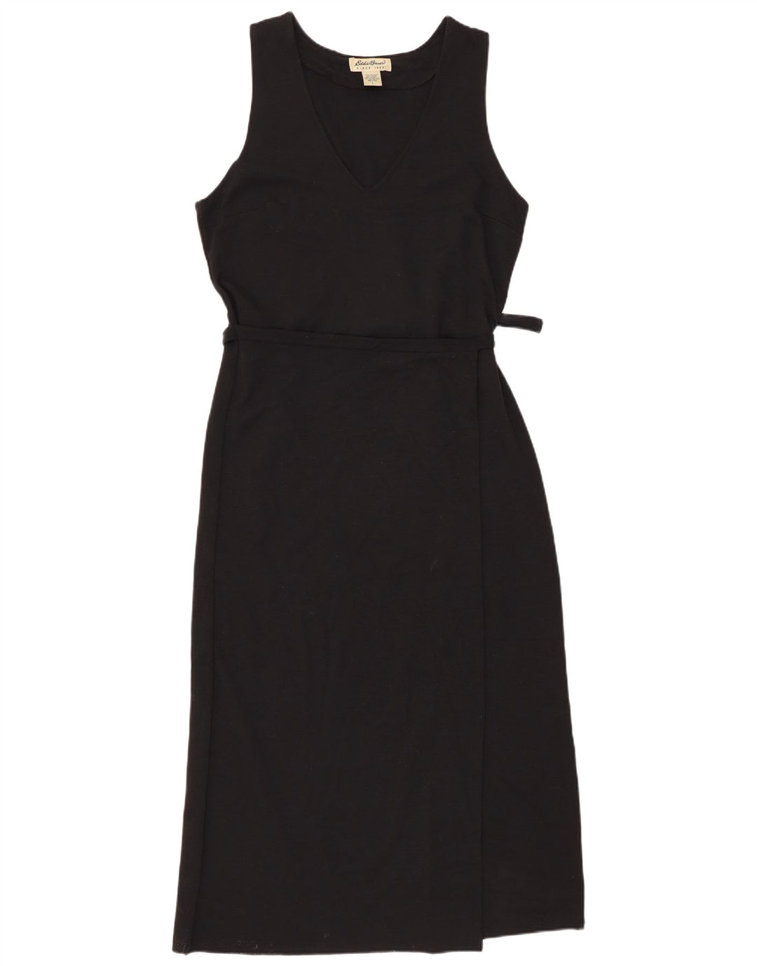 EDDIE BAUER Γυναικείο petite αμάνικο φόρεμα UK 16 μεγάλο μαύρο