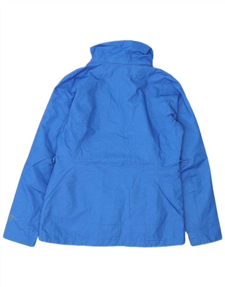 COLUMBIA Womens Interchange Windbreaker Jacket UK 14 Medium Blue Polyester