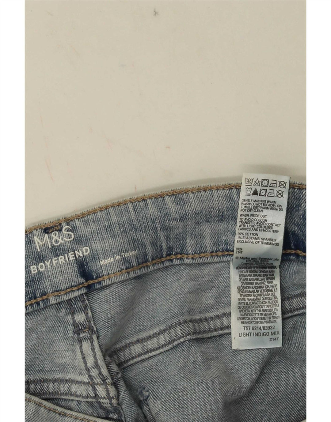 Marks & Spencer Γυναικεία Tapered Jeans UK 12 Medium W28 L27 Blue