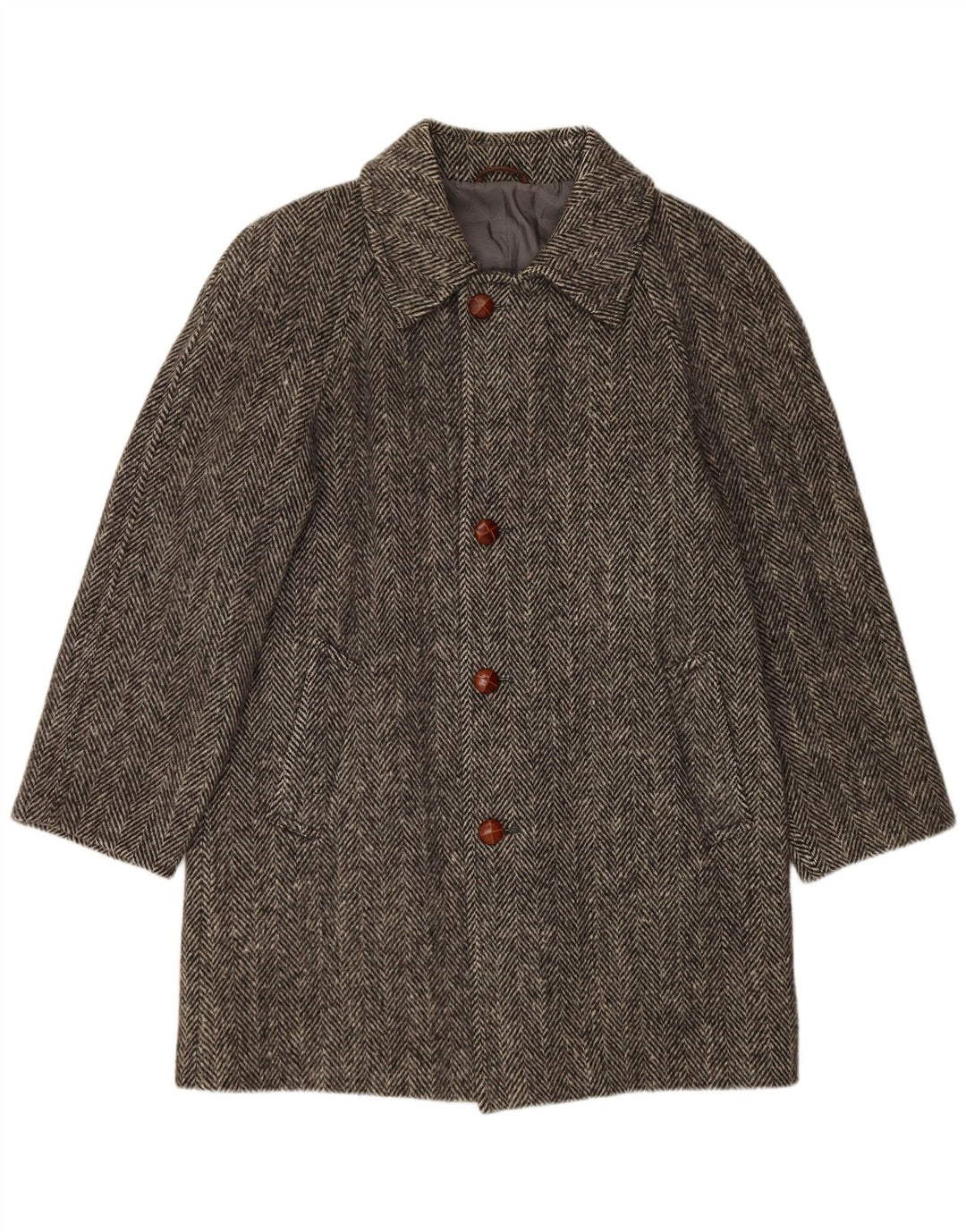 Ανδρικό πανωφόρι BLUE DEVIL UK 38 Μαλλί ψαροκόκκαλο μεσαίου γκρι