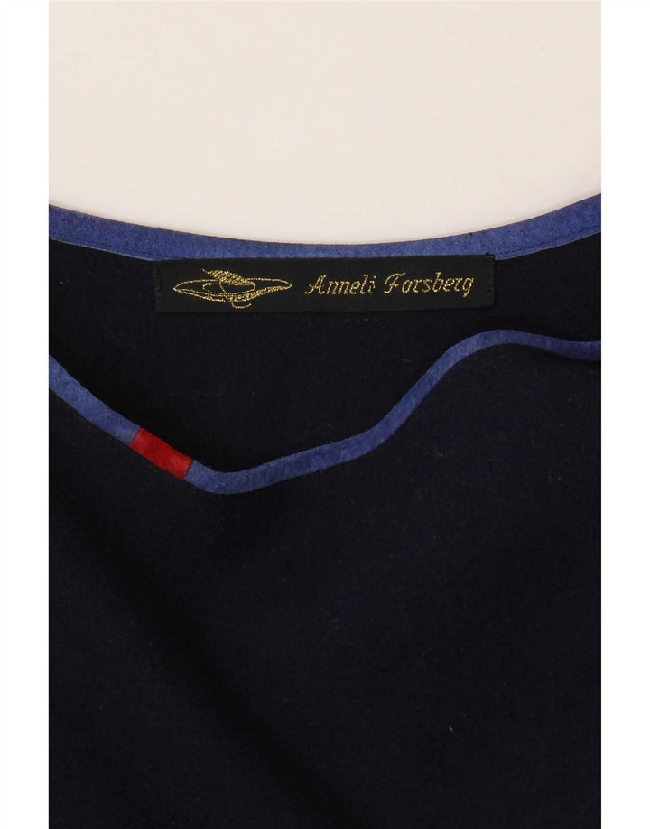 Vintage γυναικείο ασύμμετρο τοπ UK 18 XL Navy Blue