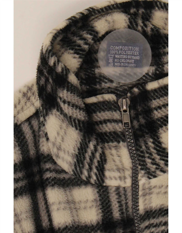 Extreme Mens Fleece Jacket UK 44 2XL Beige Check Polyester