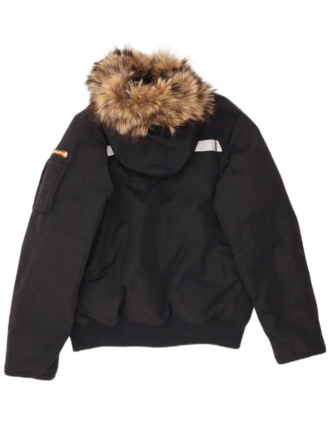 Goose & Gander Ανδρικό μπουφάν Bomber με κουκούλα IT 48 Medium Black Nylon