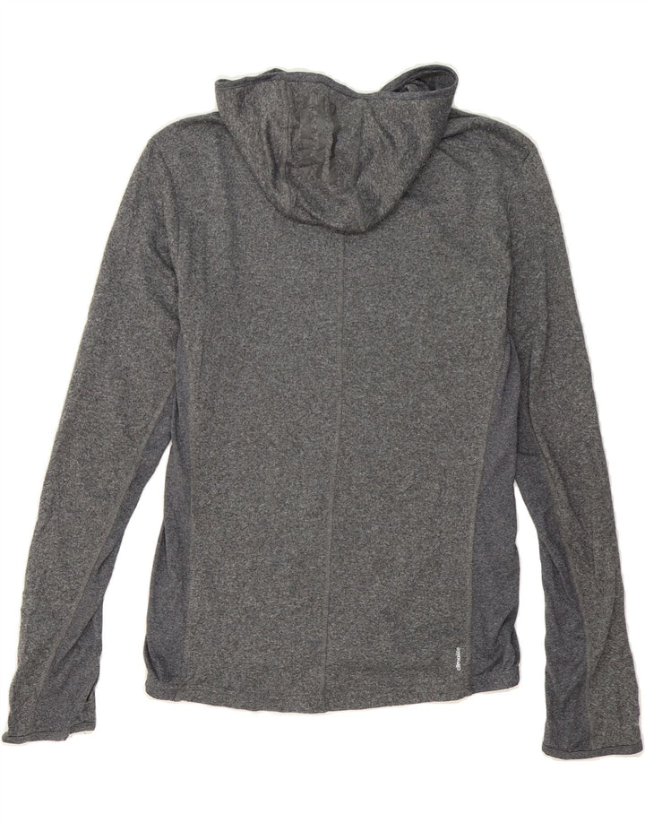 ADIDAS Mens Climalite Hooded Top Long Sleeve Small Grey Polyester Vintage Adidas and Second-Hand Adidas from Messina Hembry 