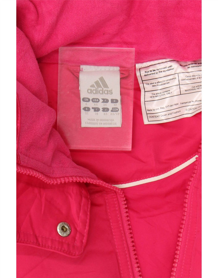 Adidas Γυναικεία padded Gilet UK 6 XS Pink Polyester
