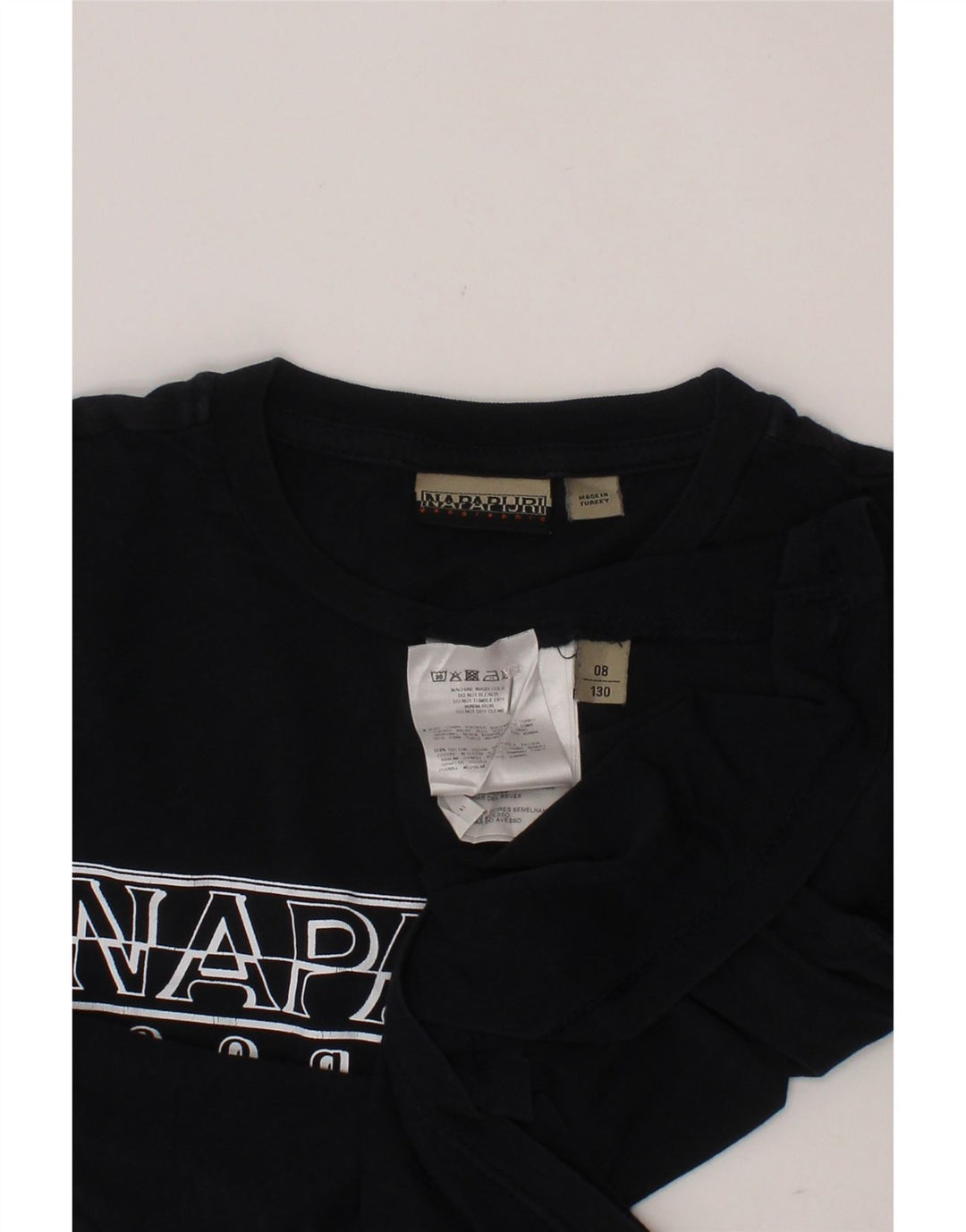 NAPAPIJRI Αγόρι Γεωγραφικό Γραφικό T-Shirt 7-8 ετών Navy Blue βαμβακερό