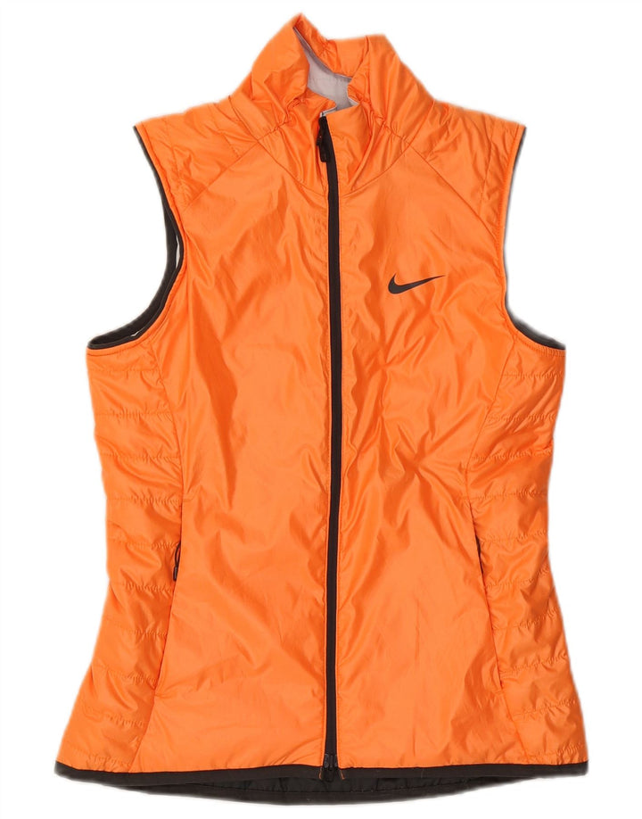 Nike Γυναικείο Reversible Gilet UK 10 Μικρός πορτοκαλί πολυεστέρας