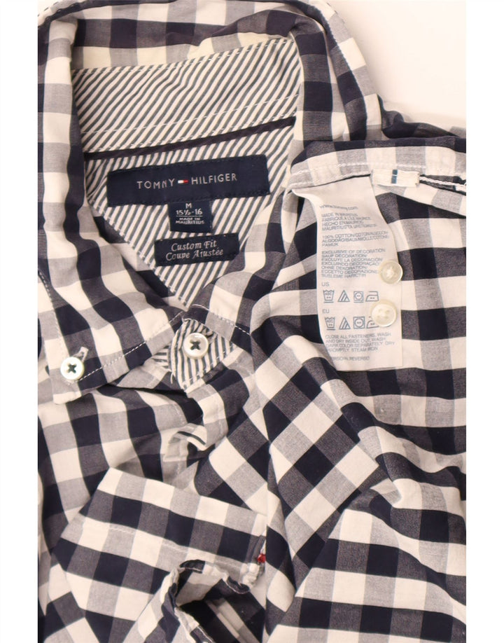 Tommy Hilfiger Ανδρικό πουκάμισο προσαρμοσμένης εφαρμογής μεγέθους 15 1/2 16 Medium Blue Gingham