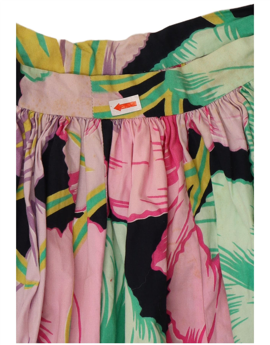 Vintage γυναικεία ψηλόμεση φούστα W26 Μικρή πολύχρωμη Floral