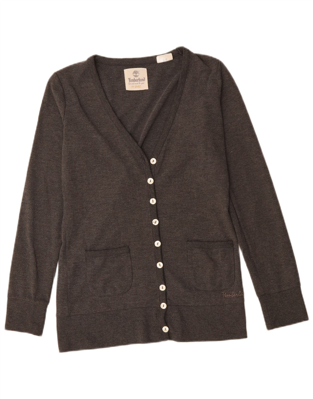 TIMBERLAND Γυναικείο πουλόβερ ζακέτα UK 10 Small Grey