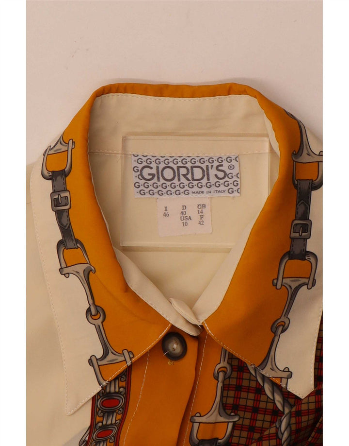 Γυναικείο γραφικό πουκάμισο Giordi's UK 14 Large White Check