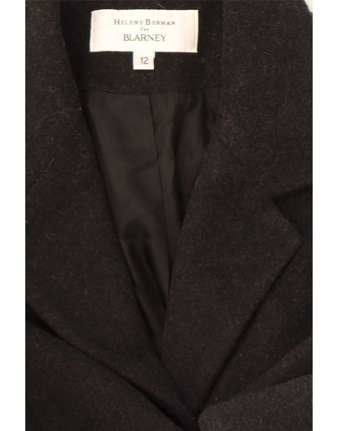 Helene Berman Γυναικείο Πανωφόρι Blarney UK 12 Medium Black Wool