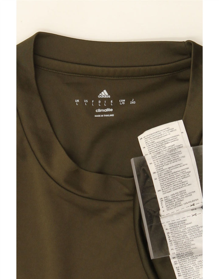 Adidas Ανδρικό T-Shirt Climalite Top Large Khaki Polyester
