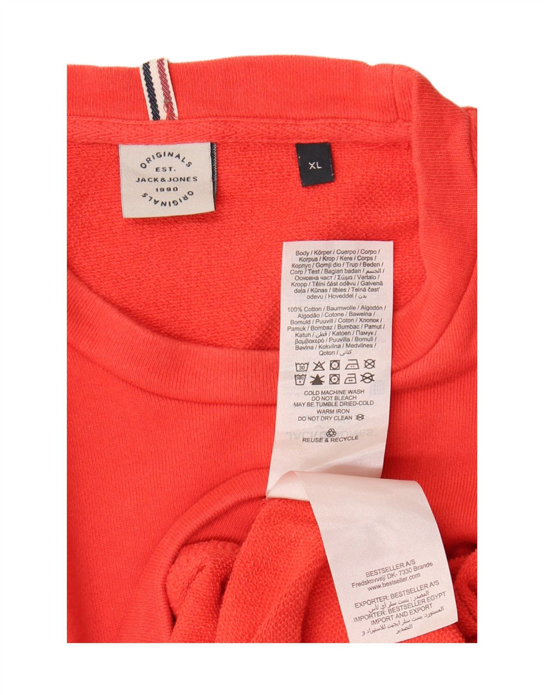 Ανδρικό φούτερ Jack & Jones Jumper XL Red Colourblock Βαμβακερό