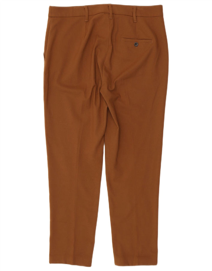 MARELLA Γυναικείο Slim Suit Παντελόνι UK 14 Large W34 L28 καφέ πολυεστέρας