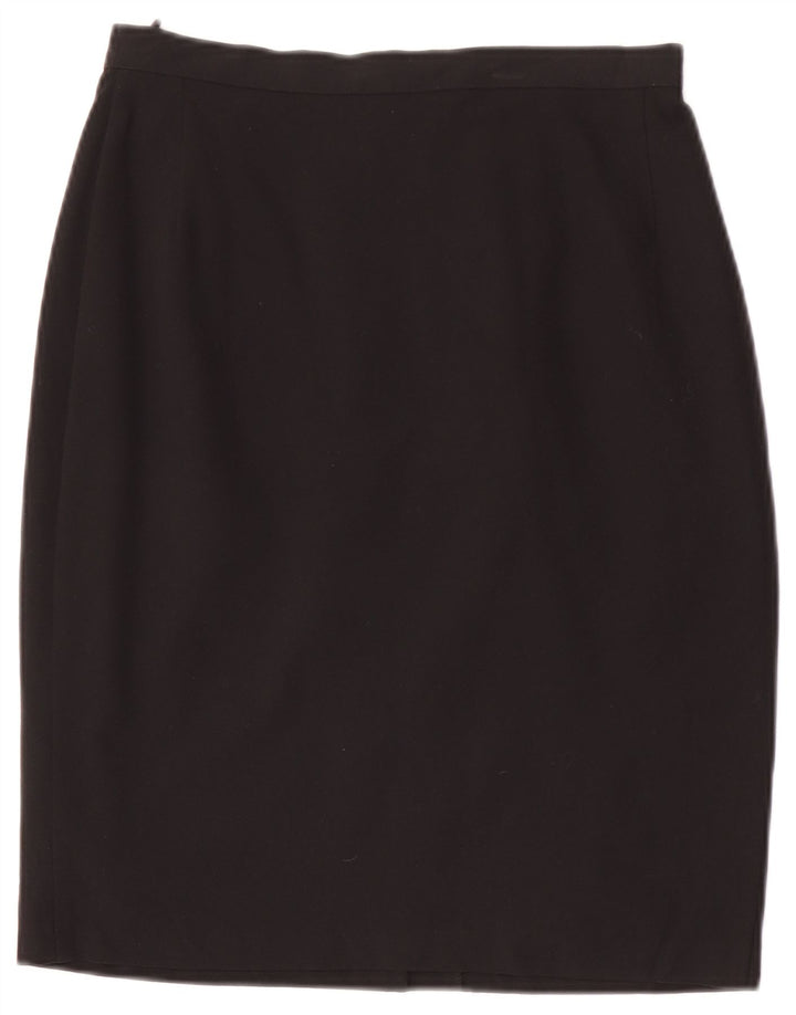 Marks & Spencer Γυναικεία Pencil Φούστα UK 12 Medium W28 Black Polyester