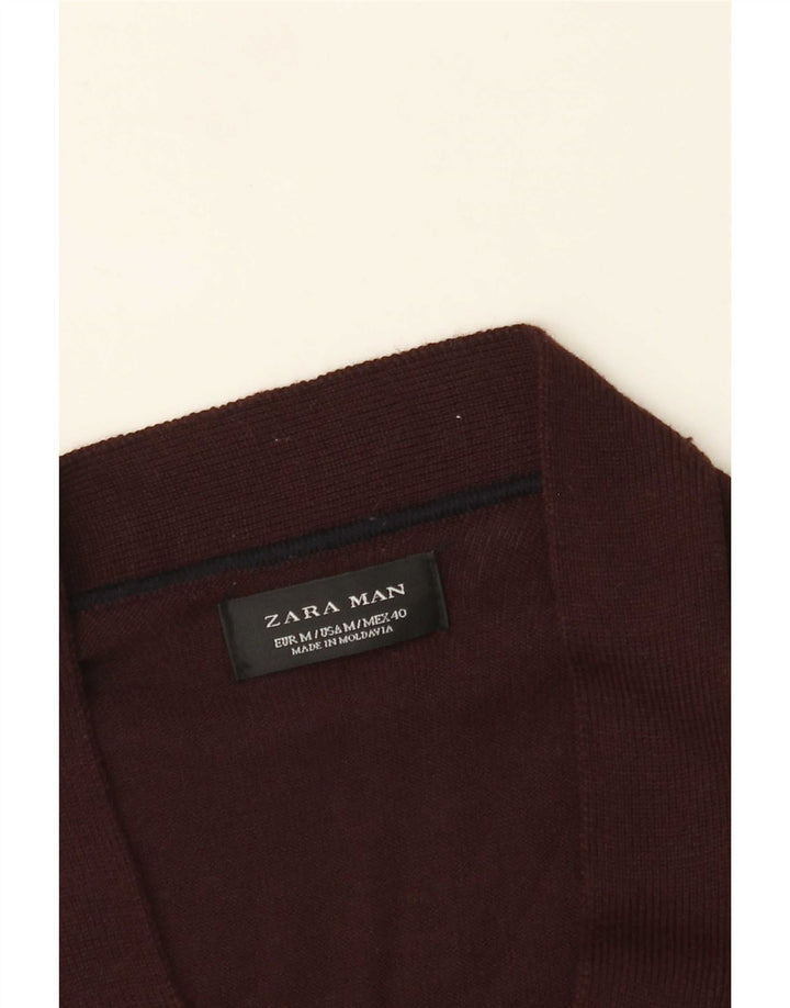Ανδρικό πουλόβερ Zara Ζακέτα Μεσαίο Μπορντό