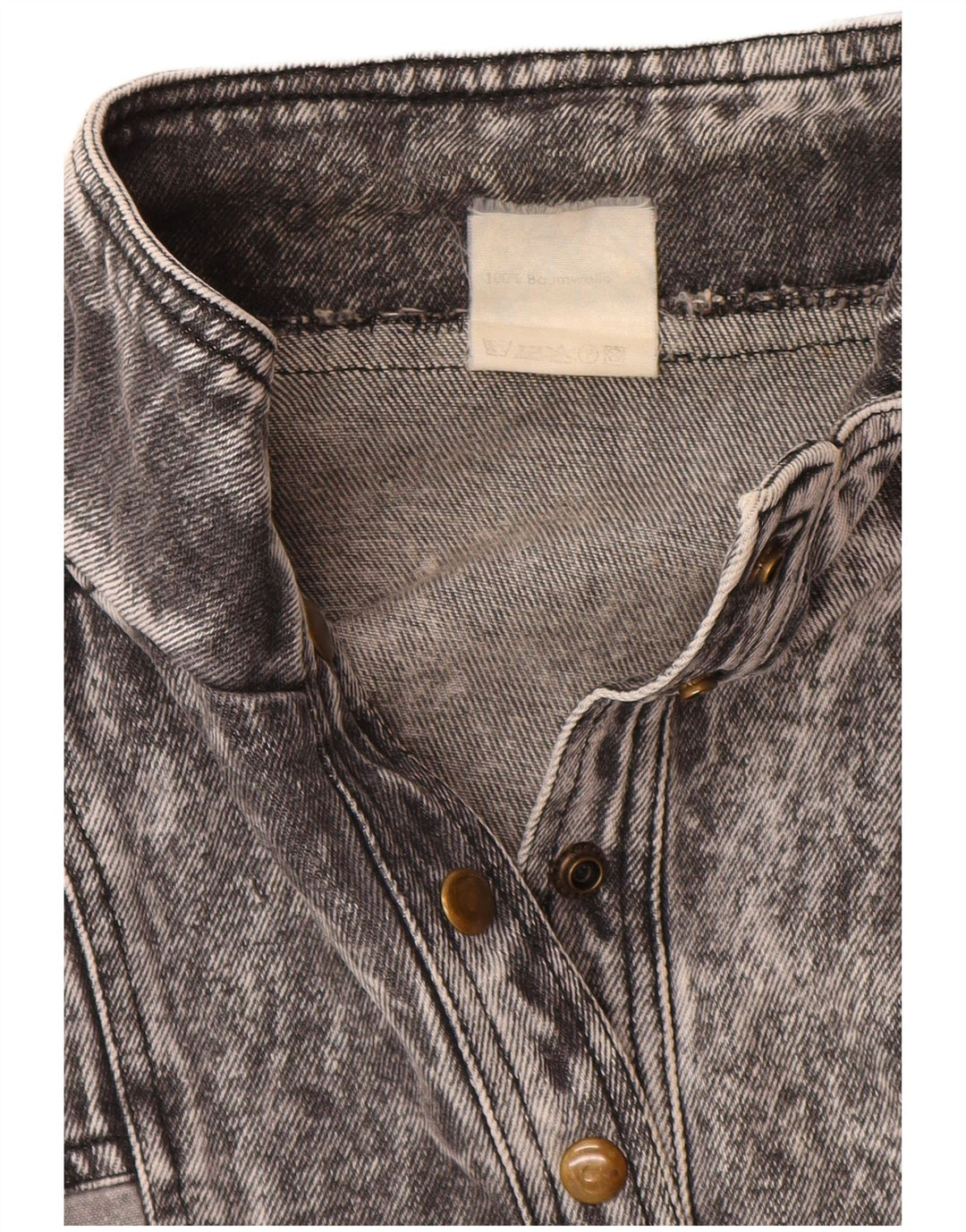 VINTAGE Γυναικείο πουλόβερ Τζιν Μπουφάν UK 20 2XL Γκρι βαμβακερό