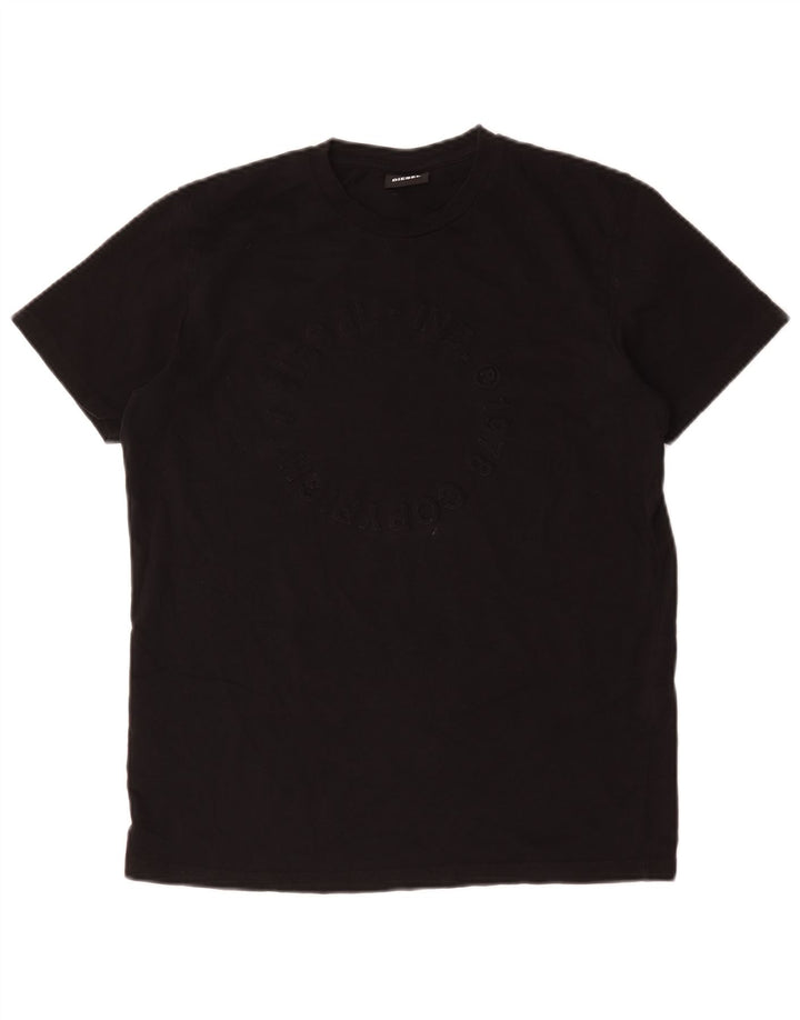 Ανδρικό γραφικό T-Shirt Diesel Top Medium Μαύρο