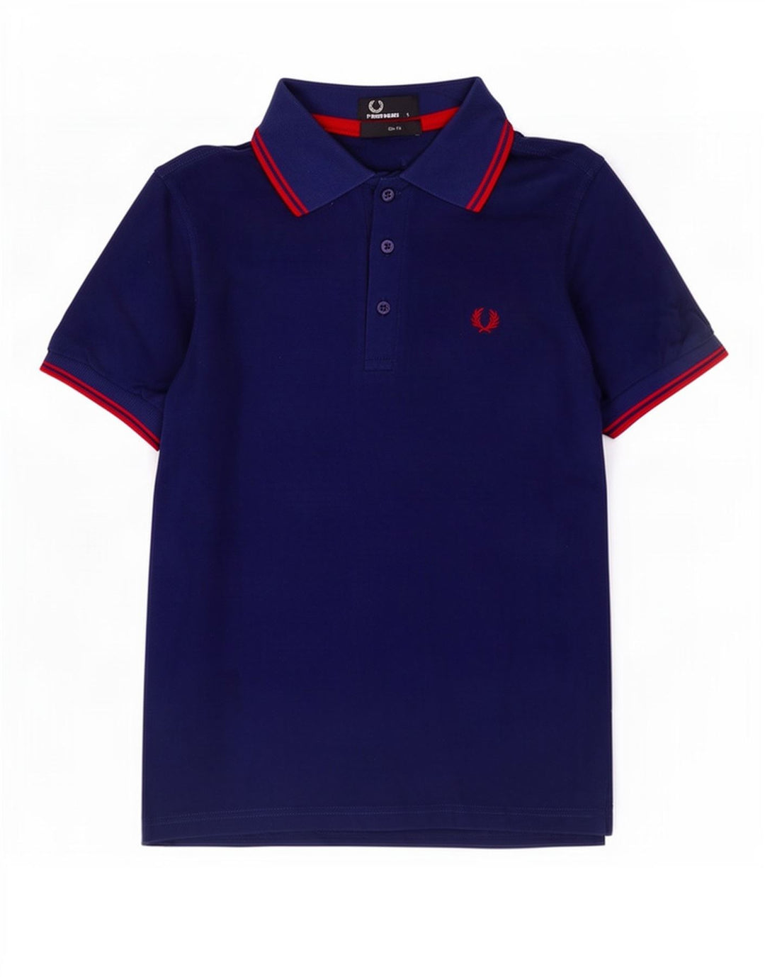 Fred Perry Ανδρικό πουκάμισο Polo Slim Fit Μικρό μπλε ναυτικό βαμβακερό