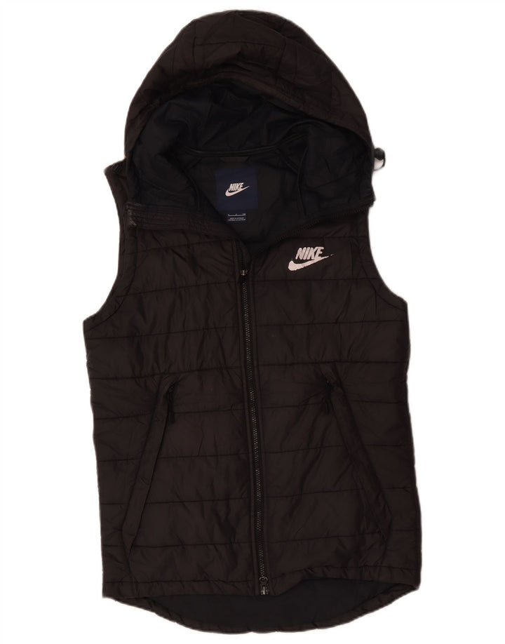 Nike ανδρική κουκούλα με επένδυση Gilet UK 36 Μικρός μαύρος πολυεστέρας