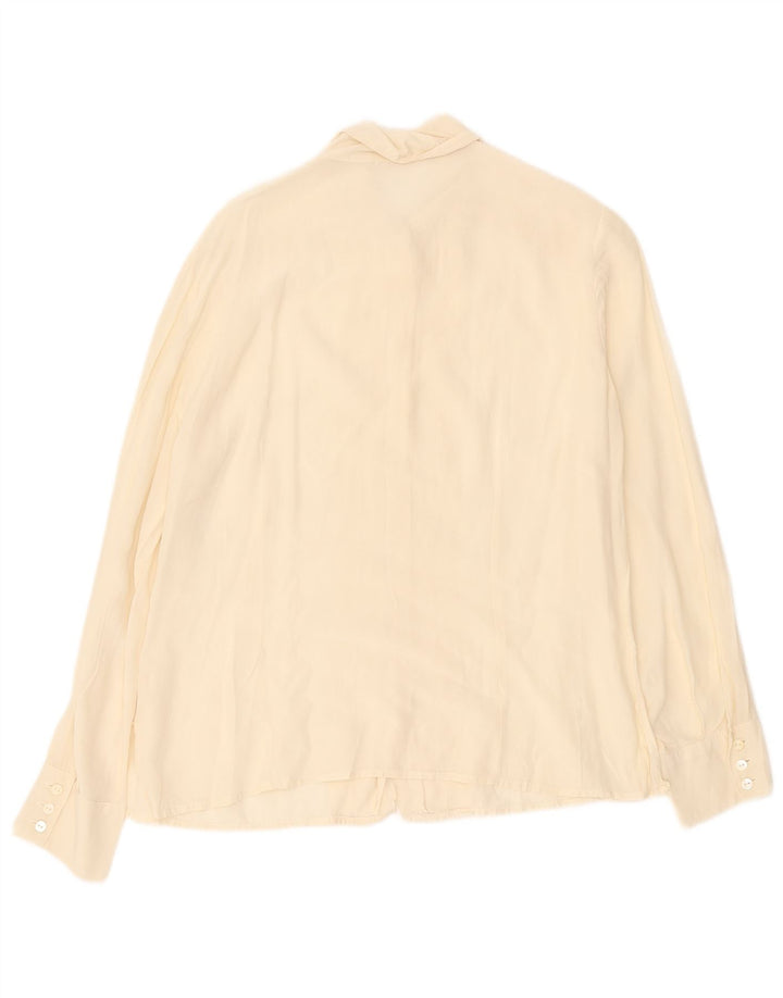 Vintage γυναικείο επίσημο πουκάμισο UK 16 Large Off White