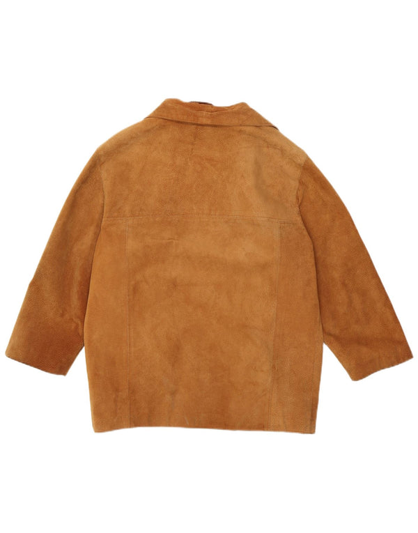 Vintage Γυναικείο Suede Jacket IT 48 XL Καφέ Δερμάτινο