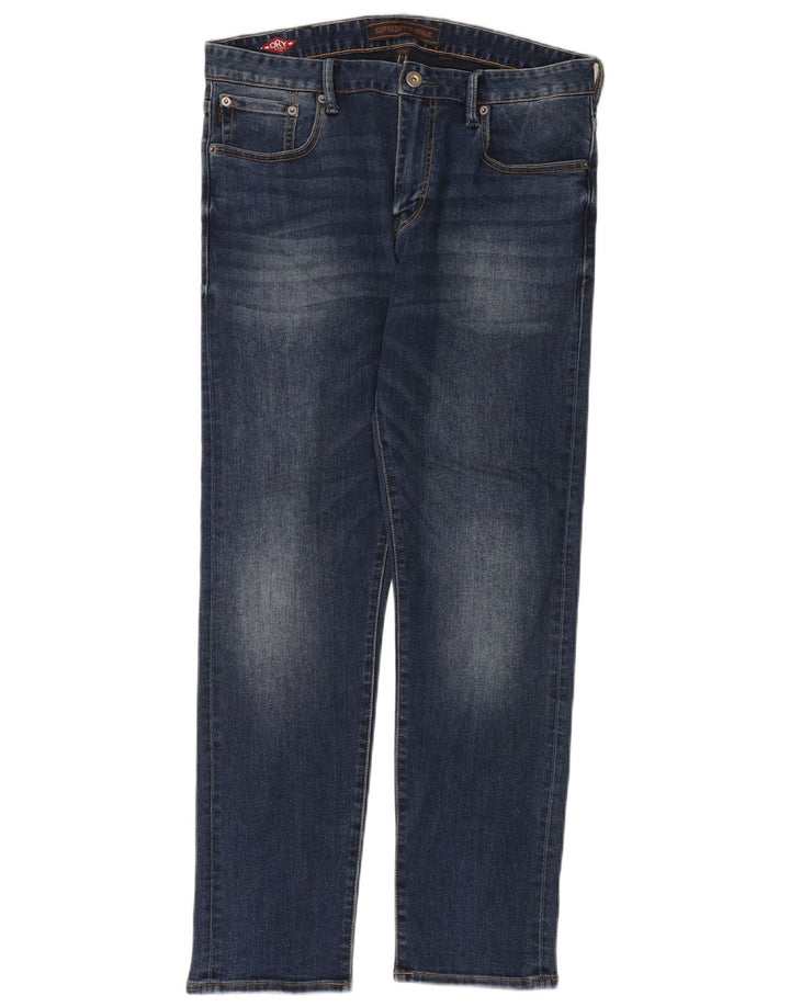 Ανδρικό ίσιο τζιν Superdry W32 L30 Navy Blue Polyester