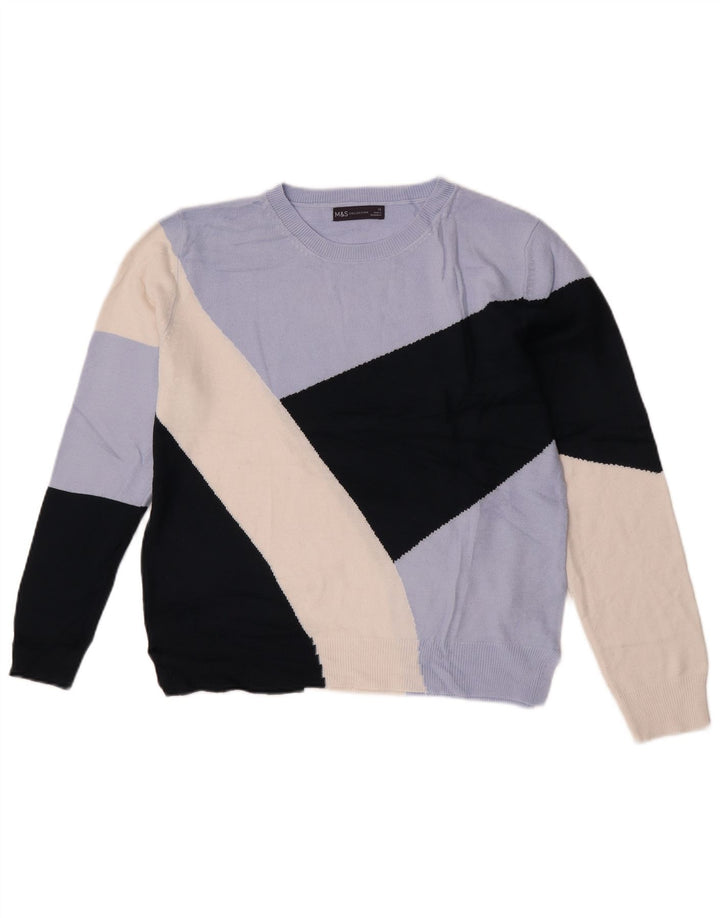 Marks & Spencer Γυναικείο πουλόβερ με λαιμόκαυστο UK 12 Medium Blue