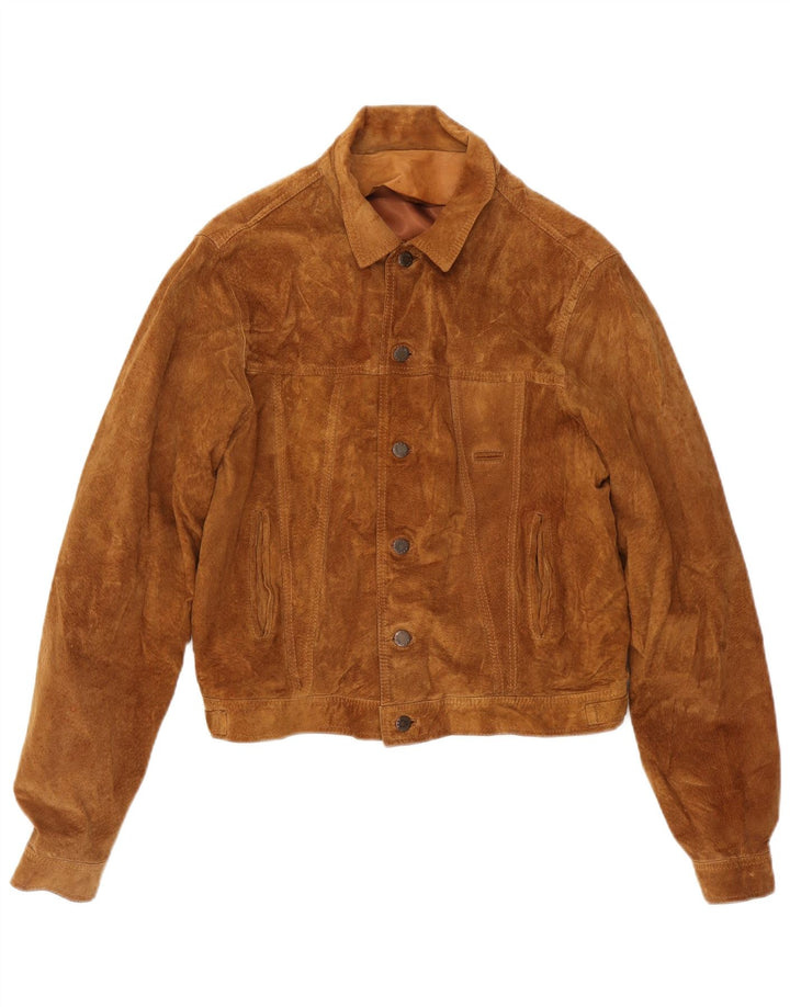 Vintage Γυναικείο Suede Jacket UK 14 Medium Brown