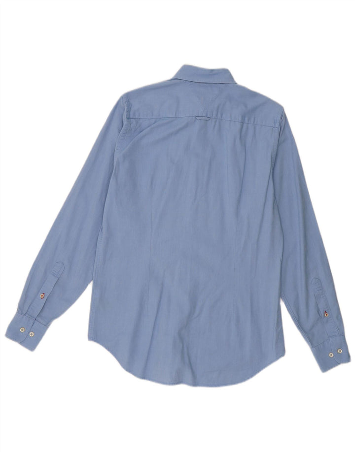 Ανδρικό πουκάμισο Tommy Hilfiger Slim Fit Μικρό μπλε βαμβακερό