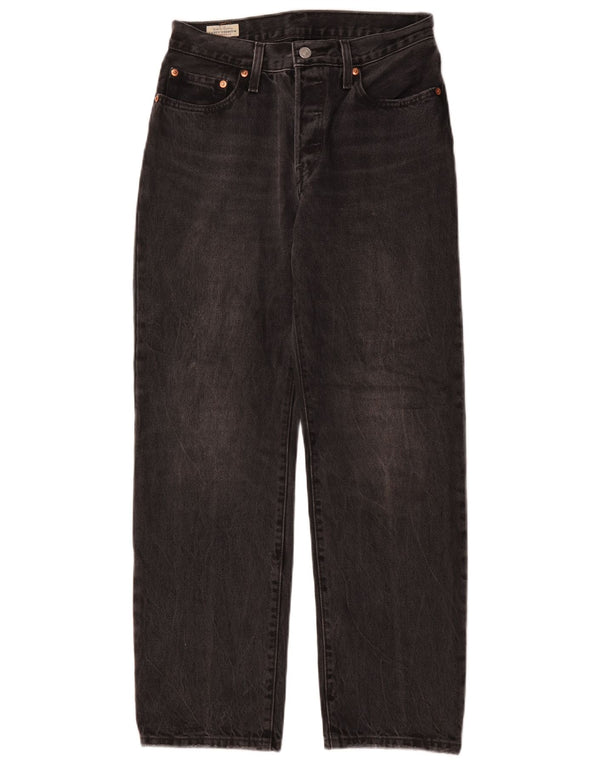 Levi's Mens 501 Straight Jeans W26 L30 Μαύρο βαμβακερό