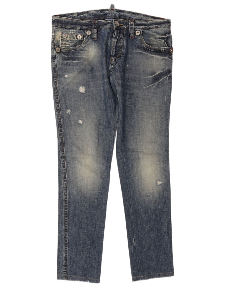 Dsquared2 Womens Distressed Slim Jeans W32 L32 Μπλε βαμβακερό