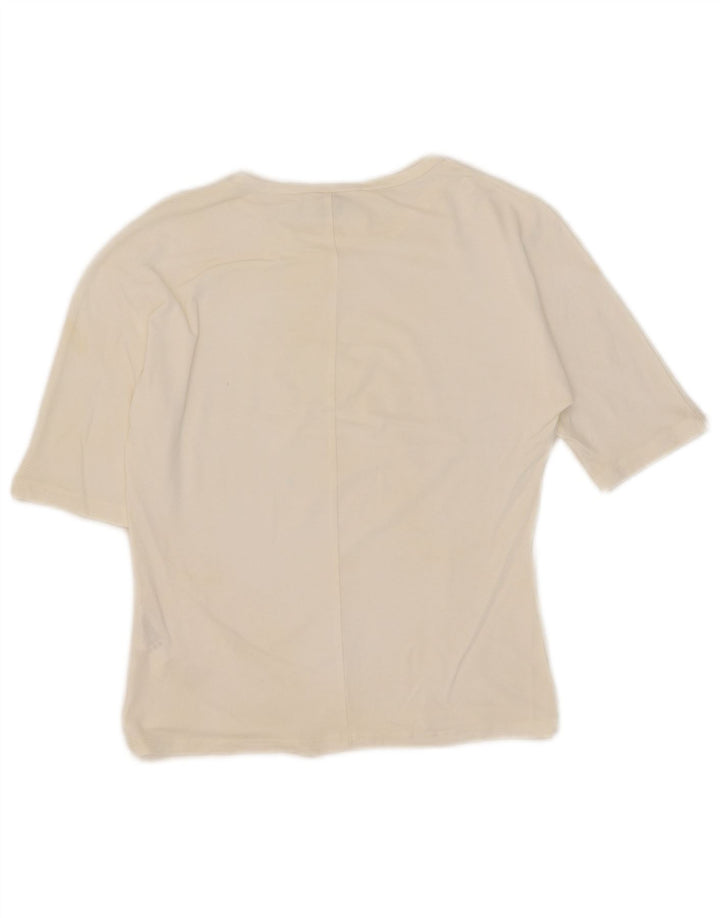 Max Mara Γυναικείο T-Shirt Top UK 10 Small White Viscose