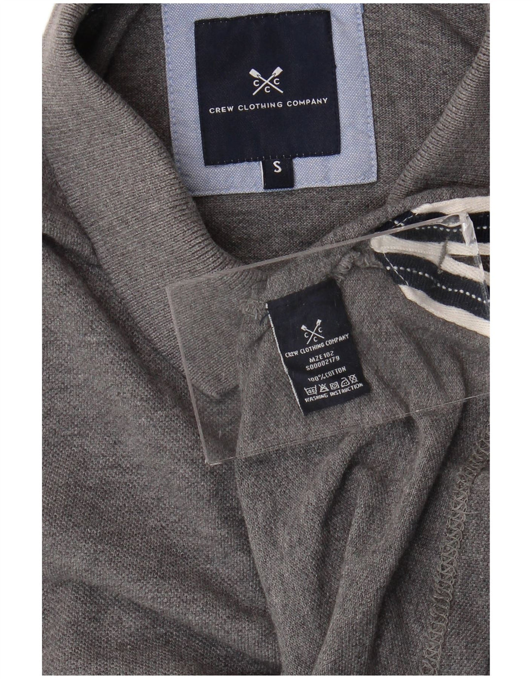 Ανδρικό μπλουζάκι πόλο Crew Clothing Μικρό γκρι βαμβακερό