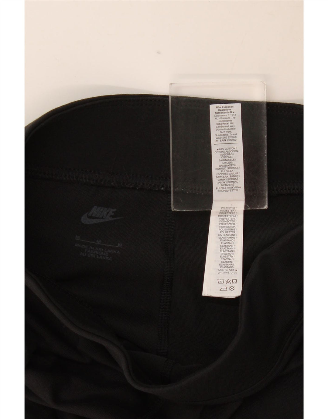Γυναικεία γραφικά κολάν Nike UK 12 μεσαίο μαύρο βαμβακερό