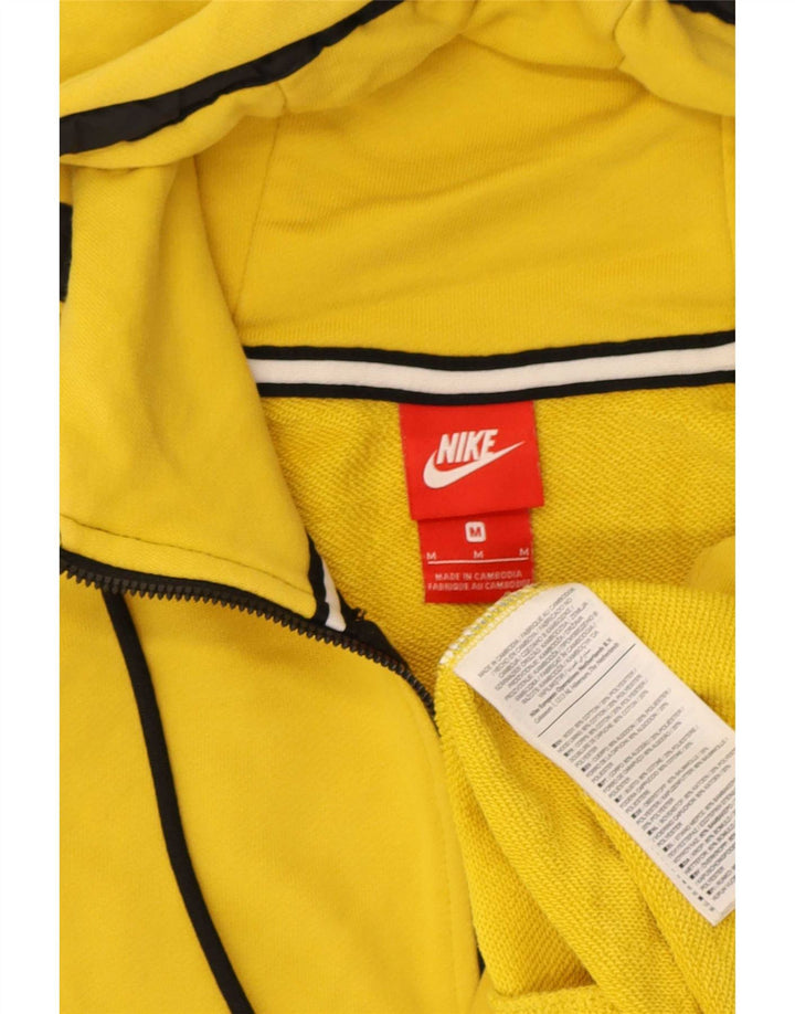 Ανδρικό πουλόβερ Nike με φερμουάρ, μεσαίο κίτρινο βαμβακερό