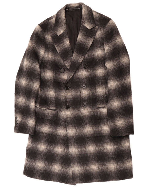 All Saints Ανδρικό Γεωμετρικό Πανωφόρι UK 40 Large Grey Plaid Classic