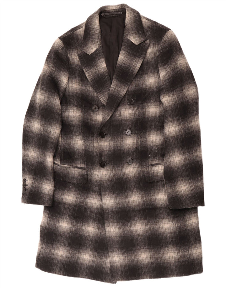 All Saints Ανδρικό Γεωμετρικό Πανωφόρι UK 40 Large Grey Plaid Classic