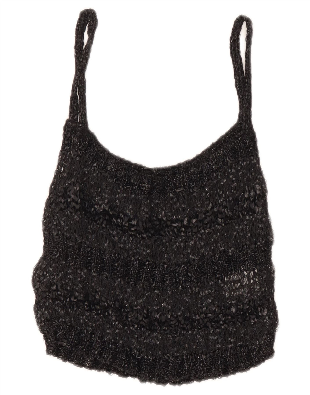 Codice Womens Crop See Through Cami Top 8 Small Grey Flecked Polyamide