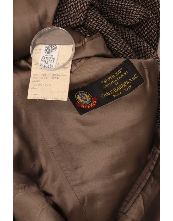 Carlo Barbera Ανδρικό σακάκι σακάκι με 3 κουμπιά IT 54 2XL καφέ Houndstooth
