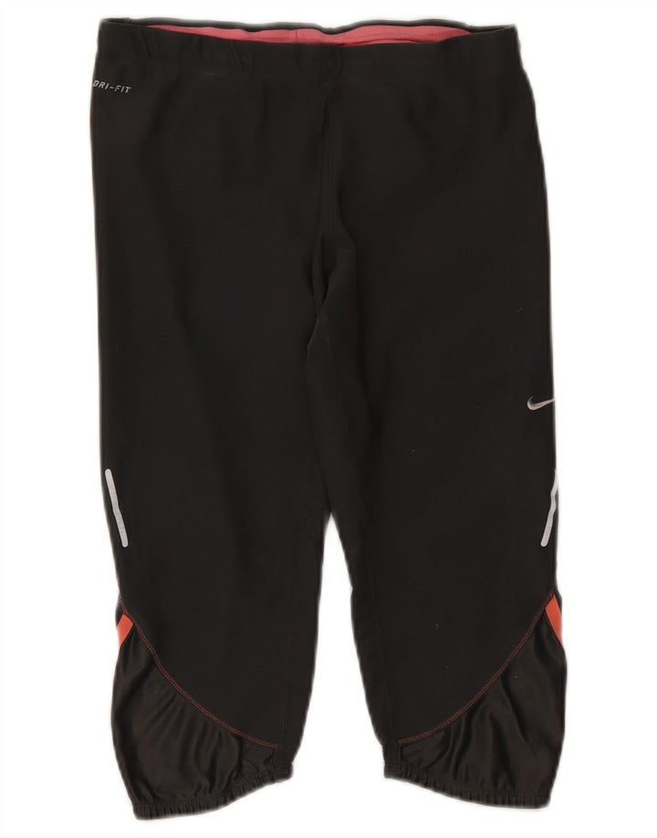 Γυναικεία φόρμα φόρμας Nike Dri Fit Capri UK 14 Μεσαίο μαύρο πολυεστέρα