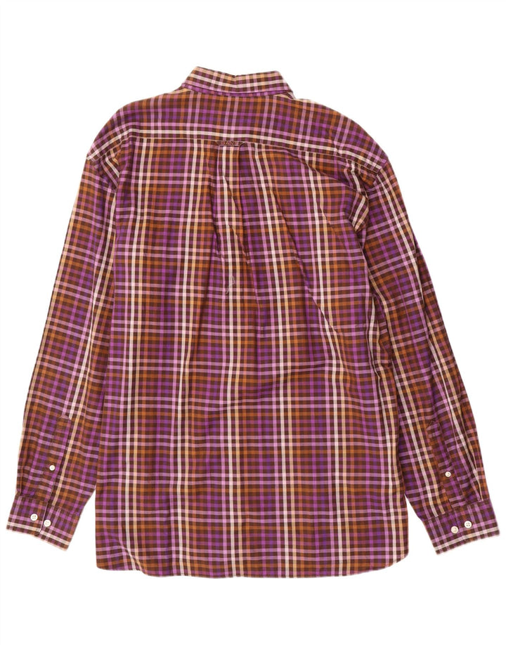 Ανδρικό πουκάμισο Gant Regular Fit XL Purple Gingham Cotton
